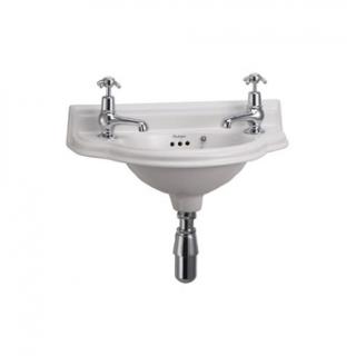 Small 50.5cm curved front cloakroom basin